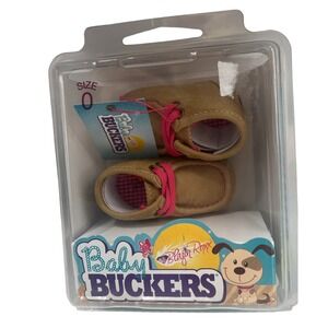 Baby Buckers Shoes Roxx Booties Boot Size 0 Pink Brown Booties New In Box